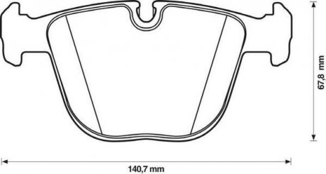 Тормозные колодки задние BMW 1-Series, 3-Series, 5-Series, 6-Series, 7-Series, X5, X6 / Bentley / Rol Jurid 571991J (фото 1)