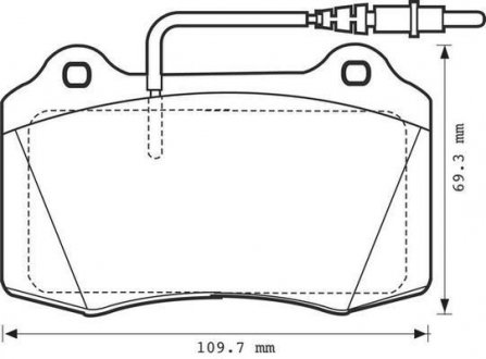 PEUGEOT Тормозные колодки дисковые 406 1,9-3,0 95- Jurid 571999J (фото 1)