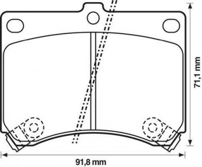 Тормозные колодки передние MAZDA 323, MX-3 Jurid 572146J