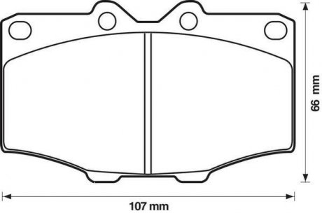 Гальмівні колодки передні Toyota 4Runner, Hi-Lux, Land Cruiser Jurid 572178J