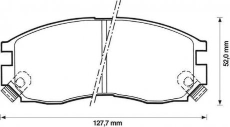 Тормозные колодки передние Mitsubishi Colt, Eclipse, Galant, Lancer, Carisma / Hyundai Santamo Jurid 572381J