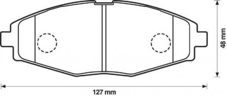 Тормозные колодки передние Chery QQ3/ Chevrolet Matiz/ Daewoo Lanos Matiz/ ZAZ Sens Jurid 572402J (фото 1)