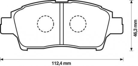 TOYOTA Тормозные колодки передние YARIS 1.3 99- Jurid 572404J (фото 1)