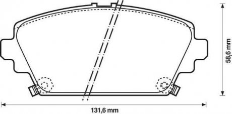 Гальмівні колодки передні Honda Accord VI (1999->) Jurid 572429J