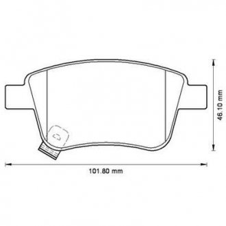 Гальмівні колодки задні Toyota Avensis, Corolla, Verso, Previa Jurid 572516J (фото 1)