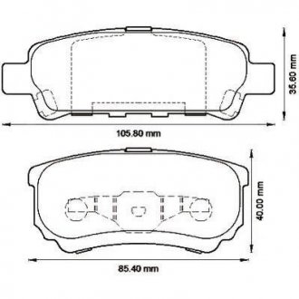 Тормозные колодки задние Jeep Compass/Patriot Mitsubishi Lancer/OutLander Dodge Caliber Jurid 572547J