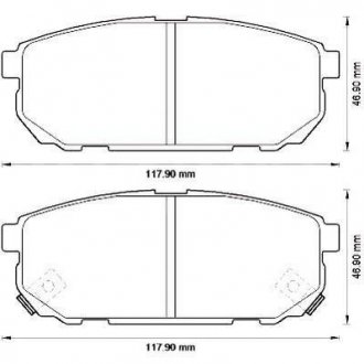 KIA Тормозные колодки дисковые Sorento 02- задн. Jurid 572549J (фото 1)