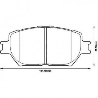 Тормозные колодки передние Toyota Camry, Corona, Mark X / Lexus GS Jurid 572553J