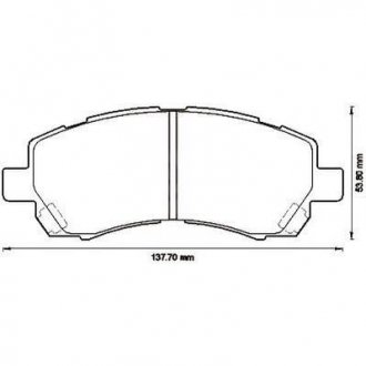 Гальмівні колодки передні Subaru Forester, Impreza, Legacy Jurid 572566J