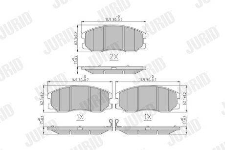 Гальмівні колодки передні Chevrolet Captiva / Opel Antara Jurid 572570J