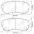 Гальмівні колодки задні Hyundai Accent III, i30, Sonata V, VI / KIA Ceed, Cerato II, Rio II Jurid 572590J (фото 2)