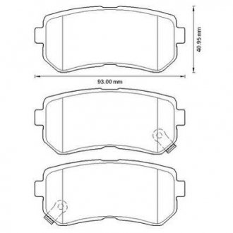 Тормозные колодки задние Hyuidai i20, i30, ix20, ix35, Tucson / KIA Sportage II, III Jurid 572604J