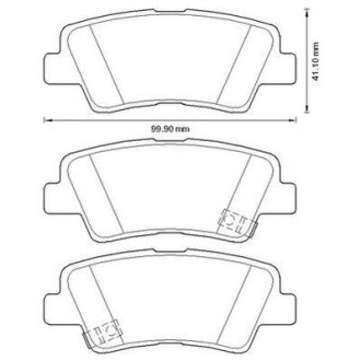 Тормозные колодки задние Hyundai Accent IV, Elantra V, Solaris, Elantra, Sonata / Kia Rio, Soul / Ssa Jurid 572629J (фото 1)