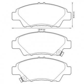 HONDA Тормозные колодки передн.Jazz 08- Jurid 572637J