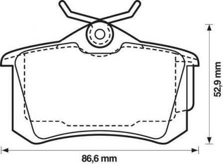 Тормозные колодки задние Renault Clio, Espace, Fluence, Megane, Scenic Jurid 573005J