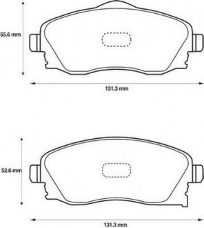 Гальмівні колодки передні Opel Combo, Corsa, Meriva, Tigra Jurid 573011J (фото 1)