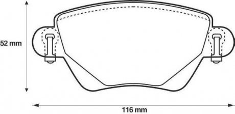 Гальмівні колодки задні Ford Mondeo III / Jaguar X-Type I, II, XJ Jurid 573012J