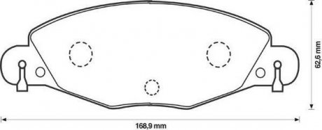 CITROEN Тормозные колодки передние C5 2.2HDI-3.0 01- Jurid 573029J