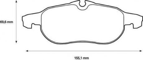 OPEL Колодки тормозные передние VECTRA 02- Jurid 573089J