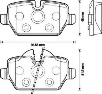 BMW Тормозные колодки задн.E87(1-serie), E90(3-serie) Jurid 573136J (фото 1)