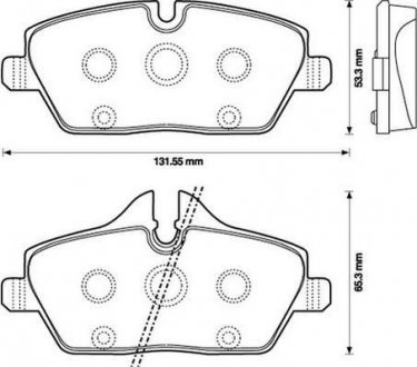 BMW Тормозные колодки передн.1 E87 04-,Moni Cooper,One,Clubman Jurid 573137J