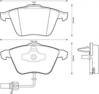 VW Тормозные колодки перед. AUDI A6/S6,Allroad 2.5/4.2 99- Jurid 573145J