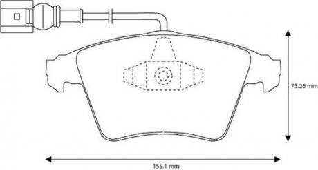 Гальмівні колодки передні VW Transporter V, VI, Multivan V, VI Jurid 573159J