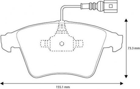 Гальмівні колодки передні VW Transporter V, Multivan V Jurid 573160J (фото 1)