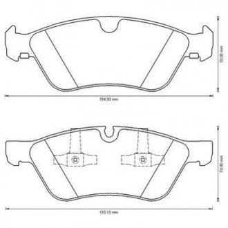 Тормозные колодки передние Mercedes E-Class (W211, S211), M-Class (W164), G-Class (W463), GL, R-Class Jurid 573175J