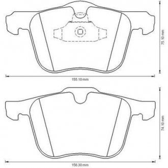 Тормозные колодки передние Ford Galaxy, S-Max / Volvo S60, S80, V60, V70, XC70 Jurid 573179J