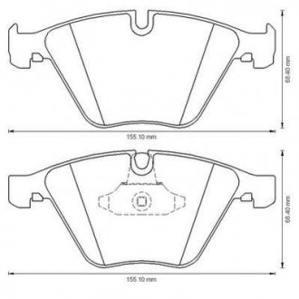 Гальмівні колодки передні BMW 3-Series, X1 Jurid 573181J