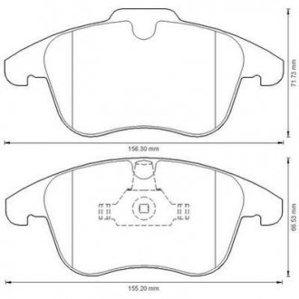 Гальмівні колодки задні Ford Galaxy, Mondeo / Land Rover Discovery / Freelander, Evoque / Volvo S60 Jurid 573201J (фото 1)