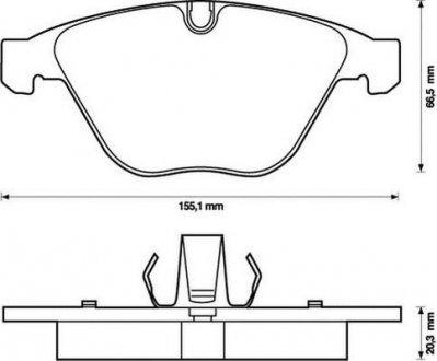 Гальмівні колодки передні BMW 3-Series, 5-Series, X1, Z4 Jurid 573210J