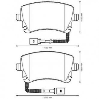 VW Тормозные колодки задн.с датчиками! Audi A4/A6/A8 04-T5 Jurid 573225J