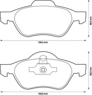 Гальмівні колодки передні Renault Megane, Laguna, Scenic Jurid 573244J (фото 1)