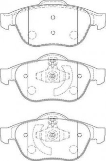 Тормозные колодки перед. RENAULT Laguna II, Scenic II 01- Jurid 573245J