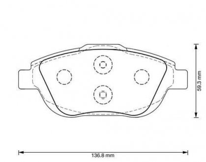 CITROEN Тормозные колодки передн.C3 Jurid 573264J