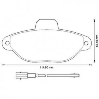 Колодки тормозные дисковые FIAT Panda 03- Jurid 573267J