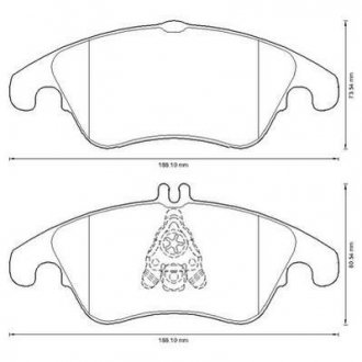 Тормозные колодки передние Mercedes C-Class (W204, S204), CLS (C218, X218), E-Class (W212, S212), SLK Jurid 573291J