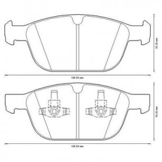 Гальмівні колодки задні Volvo XC60 (2008->) Jurid 573293J