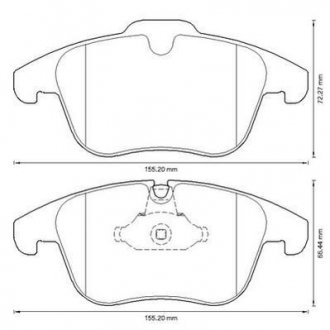 Гальмівні колодки передні Citroen C5 / Peugeot 508 Jurid 573311J