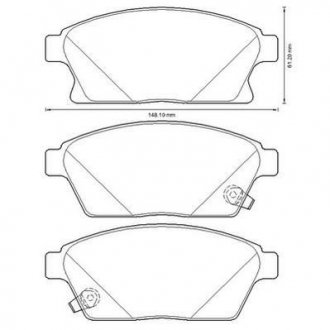 Тормозные колодки передние Opel Astra, Mokka / Chevrolet Volt, Cruze Jurid 573325J