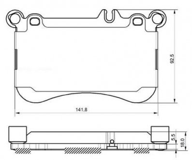 Тормозные колодки передние Mercedes CLS, E-Class, SLC, SLK Jurid 573356J