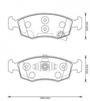 Тормозные кол. пер. FIAT Panda 12- Jurid 573366J