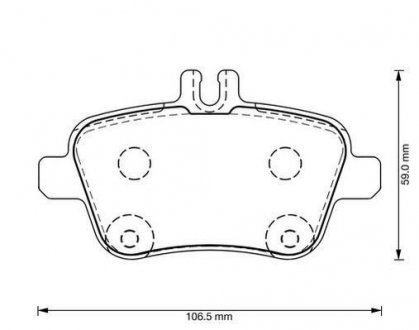 Гальмівні колодки задні Mercedes A-Class, B-Class, CLA, SLK / Infiniti Q30, QX30 Jurid 573370J (фото 1)