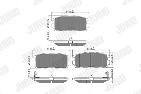 Гальмівні колодки задні Opel Antara / Chevrolet Captiva Jurid 573386J