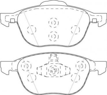 FORD Тормозные колодки передн.C-Max,Focus II,III,Kuga I,II Mazda 3,5,Volvo 03- Jurid 573753J