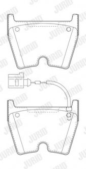 AUDI Тормозные колодки перед. Q3 RS 2.5 13-18, A3 Sportback RS3 15- Jurid 573809J (фото 1)