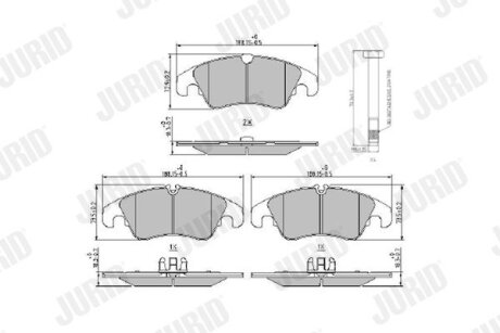 Тормозные колодки передние Ford Focus II Jurid 573944J