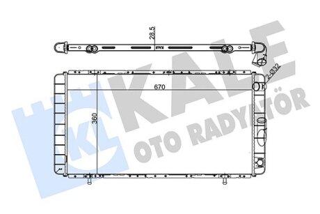 KALE RENAULT Радиатор охлаждения R21,Espace I 1.9D/2.2 Kale oto radyator 208500